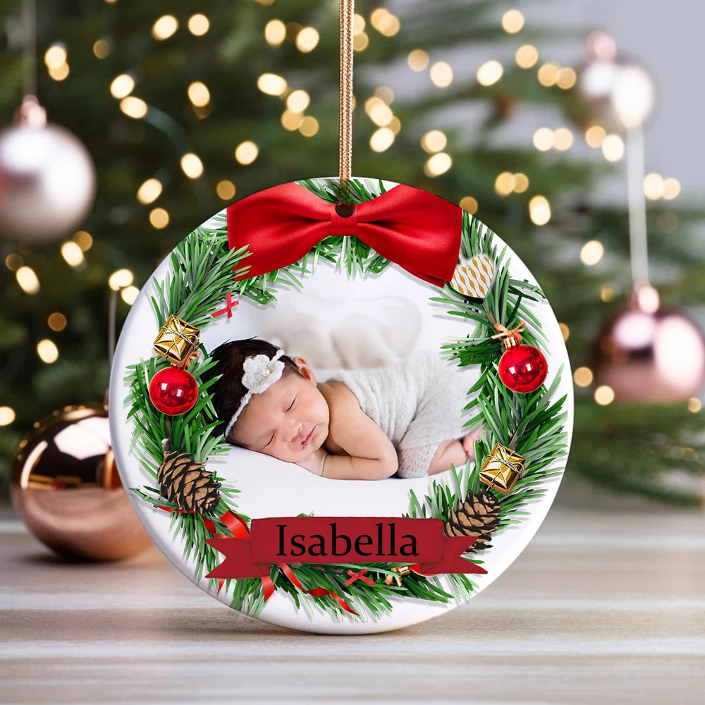 Personalised Baby Photo Christmas Ornament
