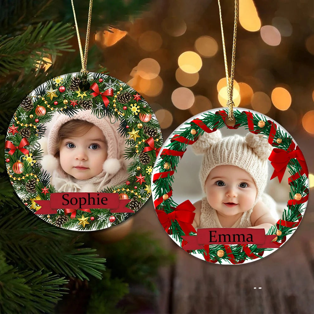 Personalised Baby Photo Christmas Ornament