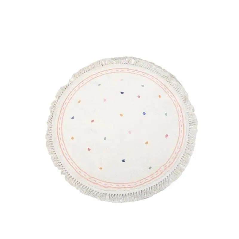 Kids Rug Round Washable Dot