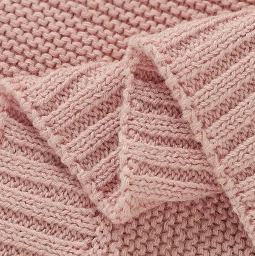 Dot Cotton Knitted Baby Blanket